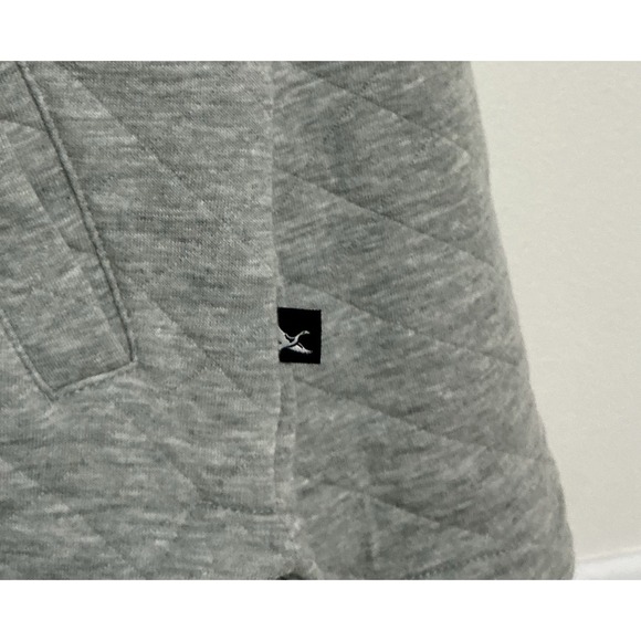 Eddie Bauer Ladies Quilted Half Zio Pullover Gray Medium Gorpcore Comfy Casual - Picture 3 of 6